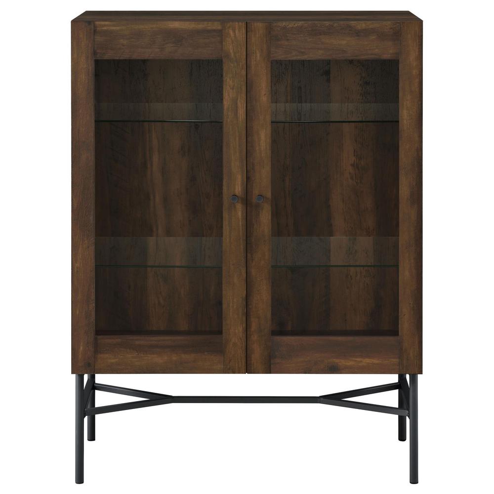 Bonilla 2-door Accent Cabinet with Glass Shelves. Picture 4