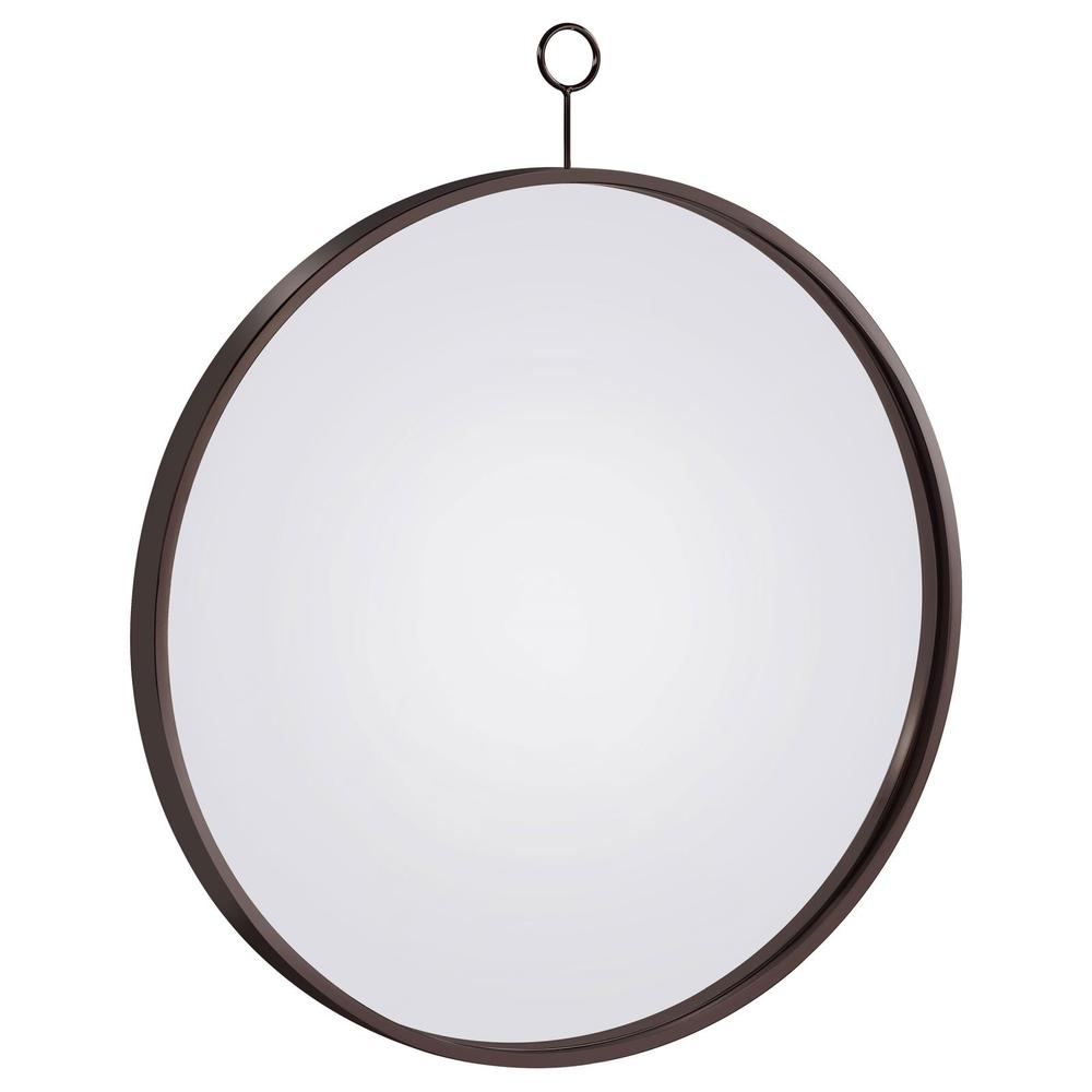 Gwyneth Round Wall Mirror Black Nickel. Picture 1