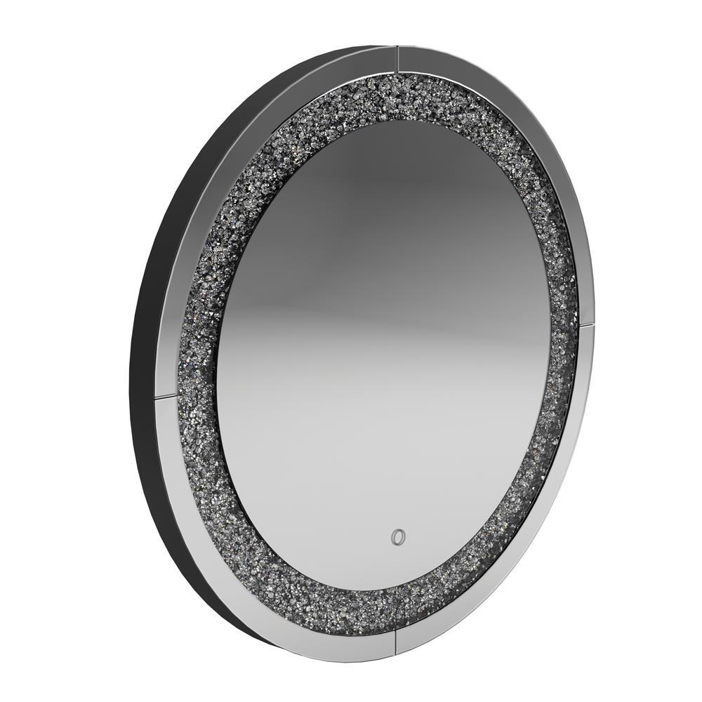 Landar Round Wall Mirror Silver. Picture 1