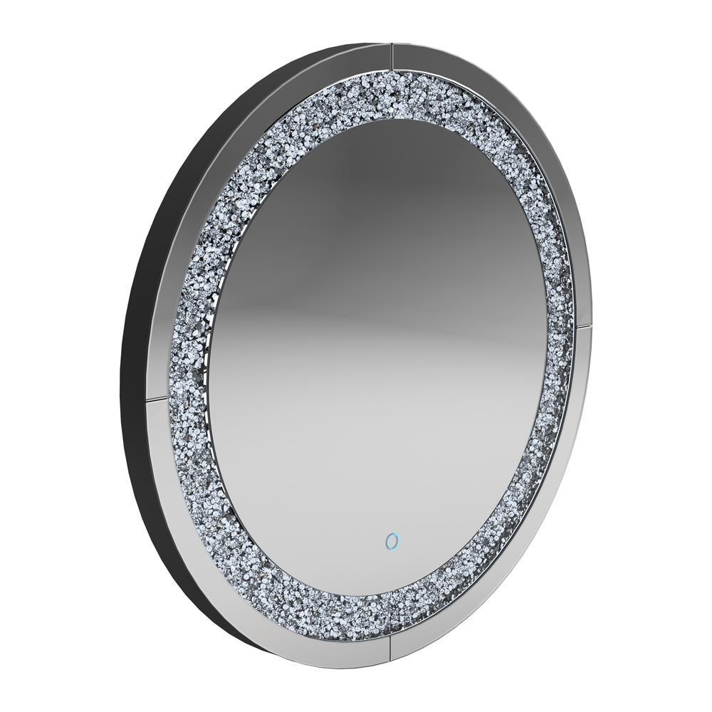 Landar Round Wall Mirror Silver. Picture 2