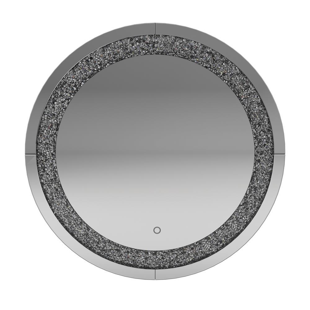 Landar Round Wall Mirror Silver. Picture 3