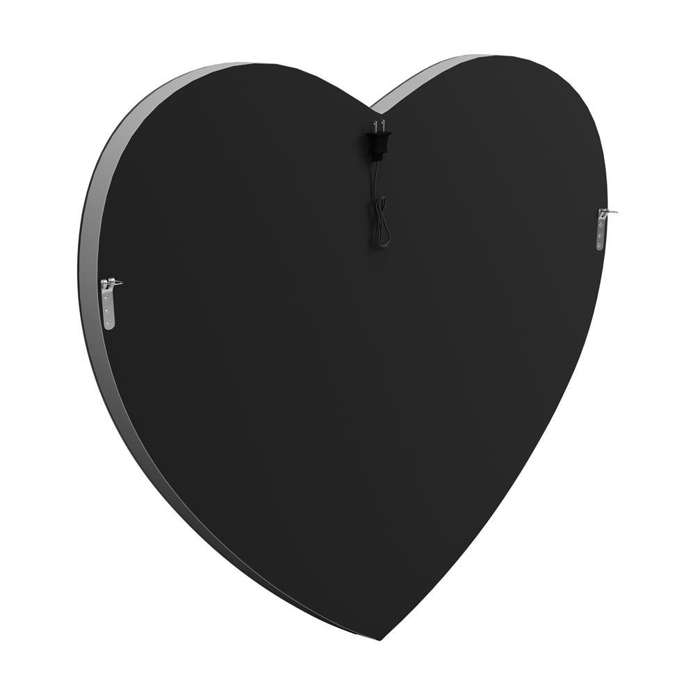 Aiko Heart Shape Wall Mirror Silver. Picture 8