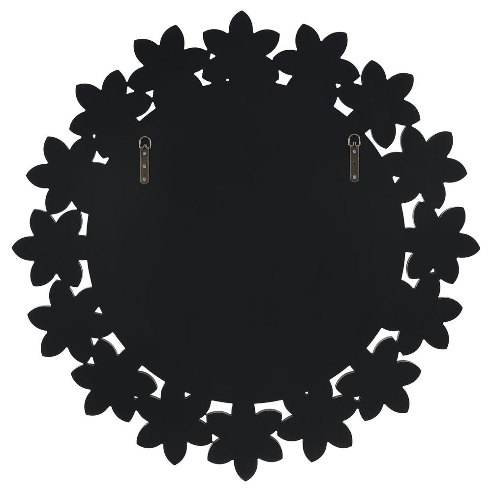 Cordelia Round Floral Frame Wall Mirror. Picture 3