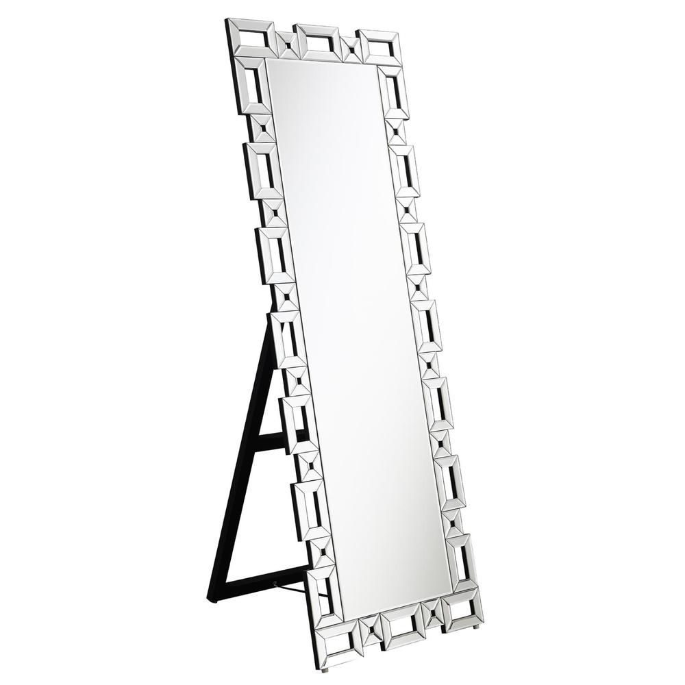Tavin Geometric Frame Cheval Mirror. Picture 1