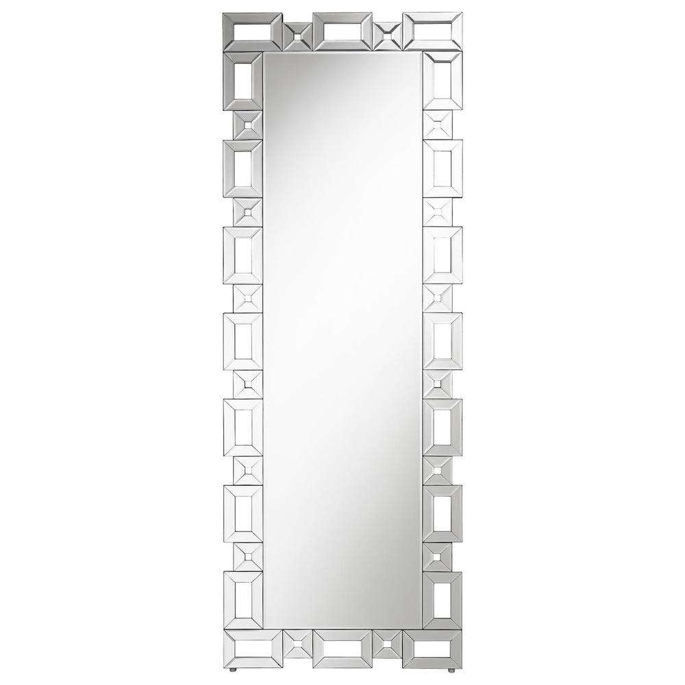 Tavin Geometric Frame Cheval Mirror. Picture 2