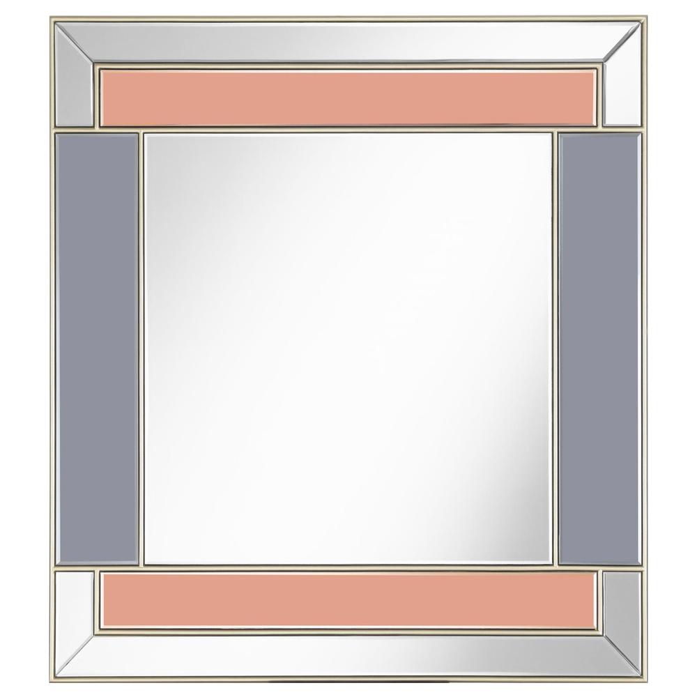 Braylin Rectangular Wall Mirror Champagne and Grey. Picture 2
