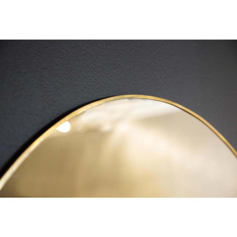 Hermione Round Wall Mirror Gold. Picture 2