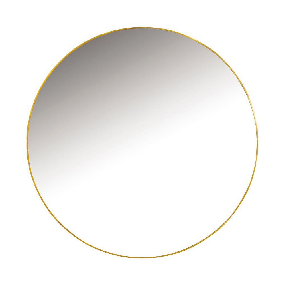 Hermione Round Wall Mirror Gold. Picture 1