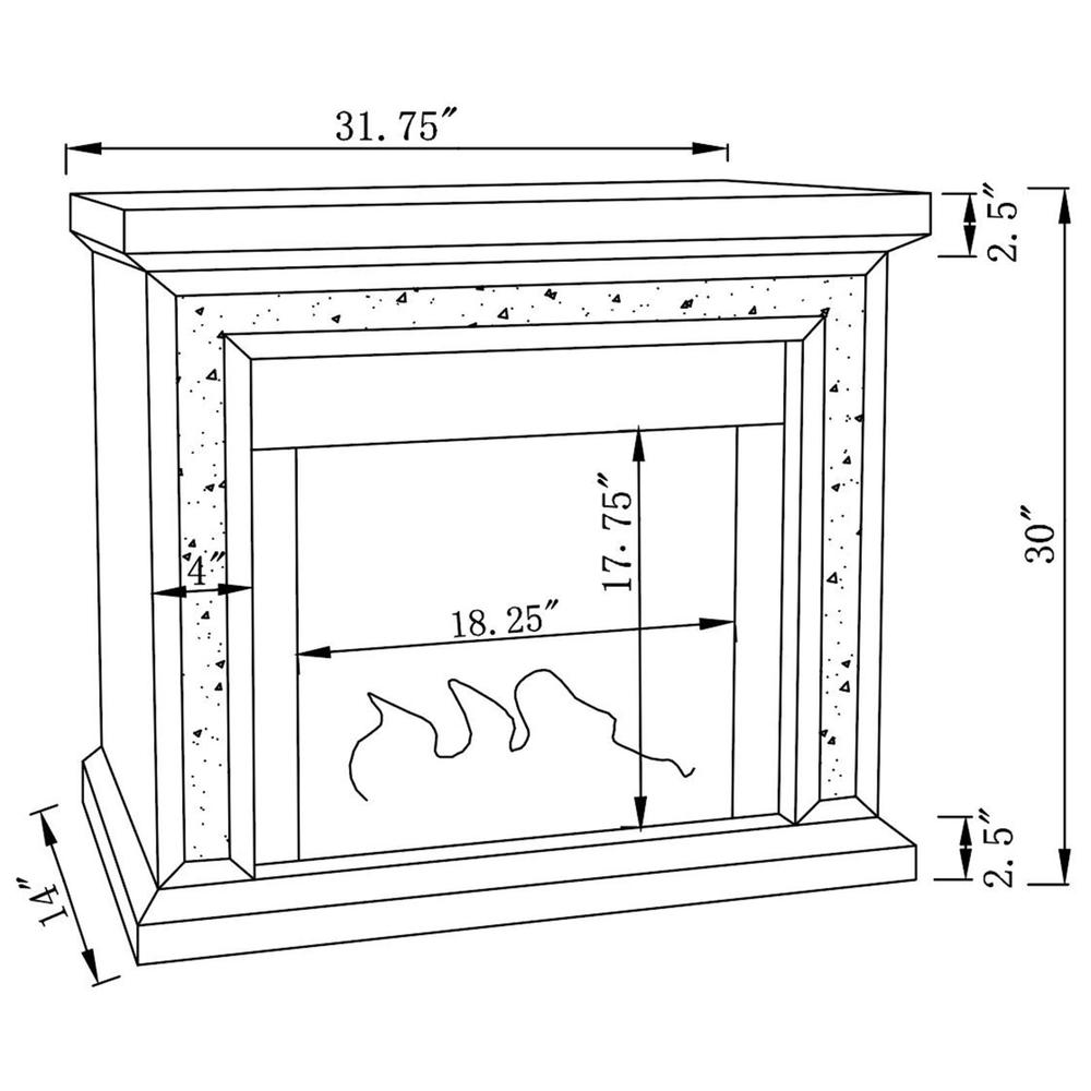 Lorelai Rectangular Freestanding Fireplace Mirror. Picture 10