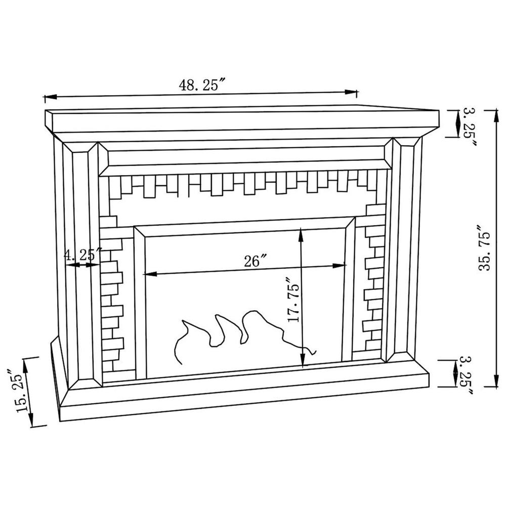 Gilmore Rectangular Freestanding Fireplace Mirror. Picture 16