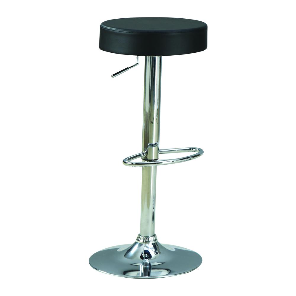Ramses 29" Adjustable Bar Stool Chrome and Black. Picture 2