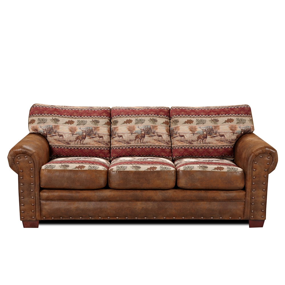 Sleeper Sofa, Brown. Picture 1