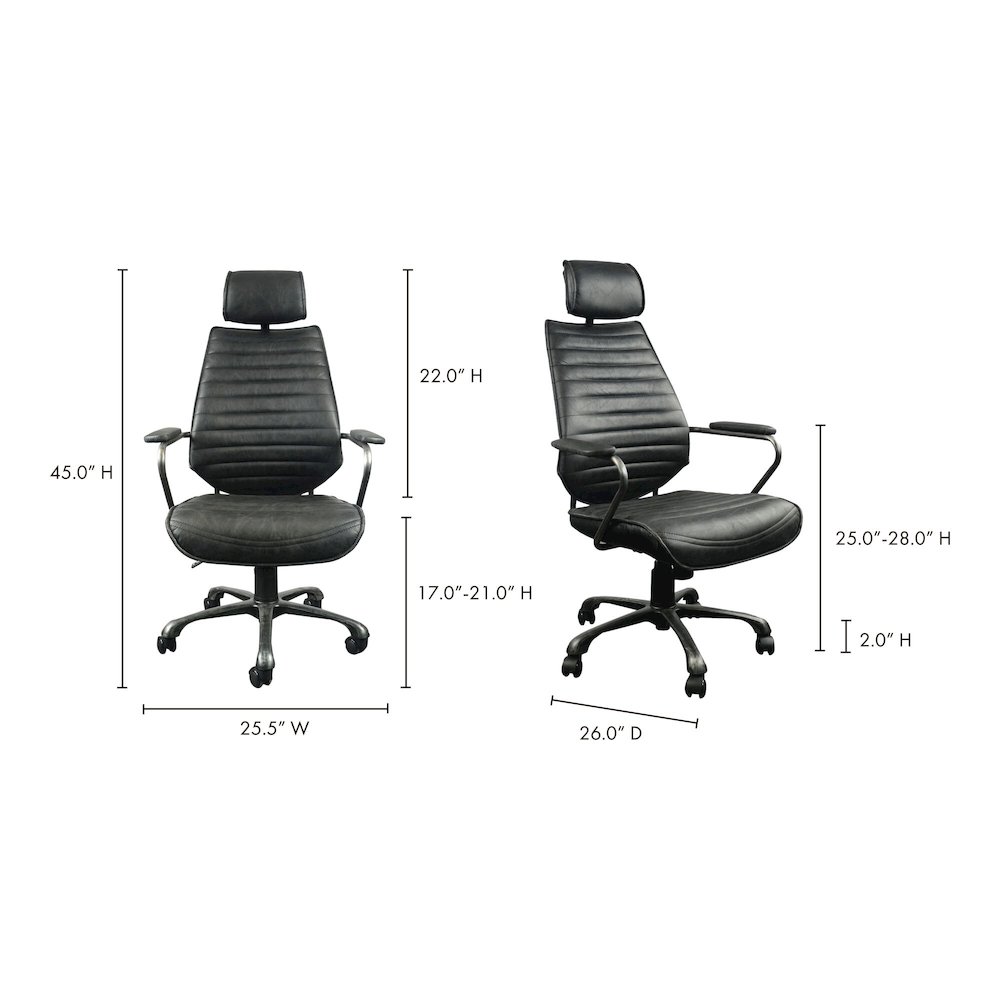 Executive Office Chair, Black. Picture 5