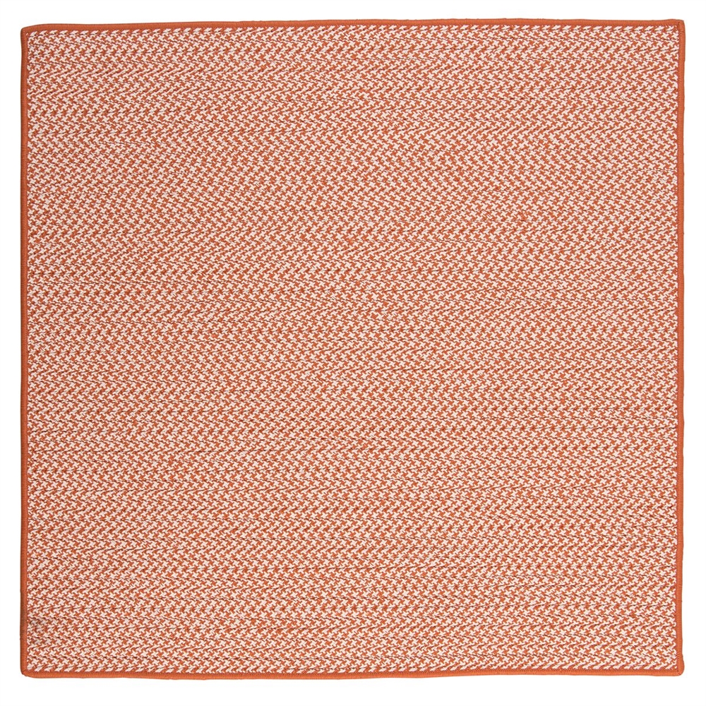 Outdoor Houndstooth Tweed - Orange 4' square. The main picture.