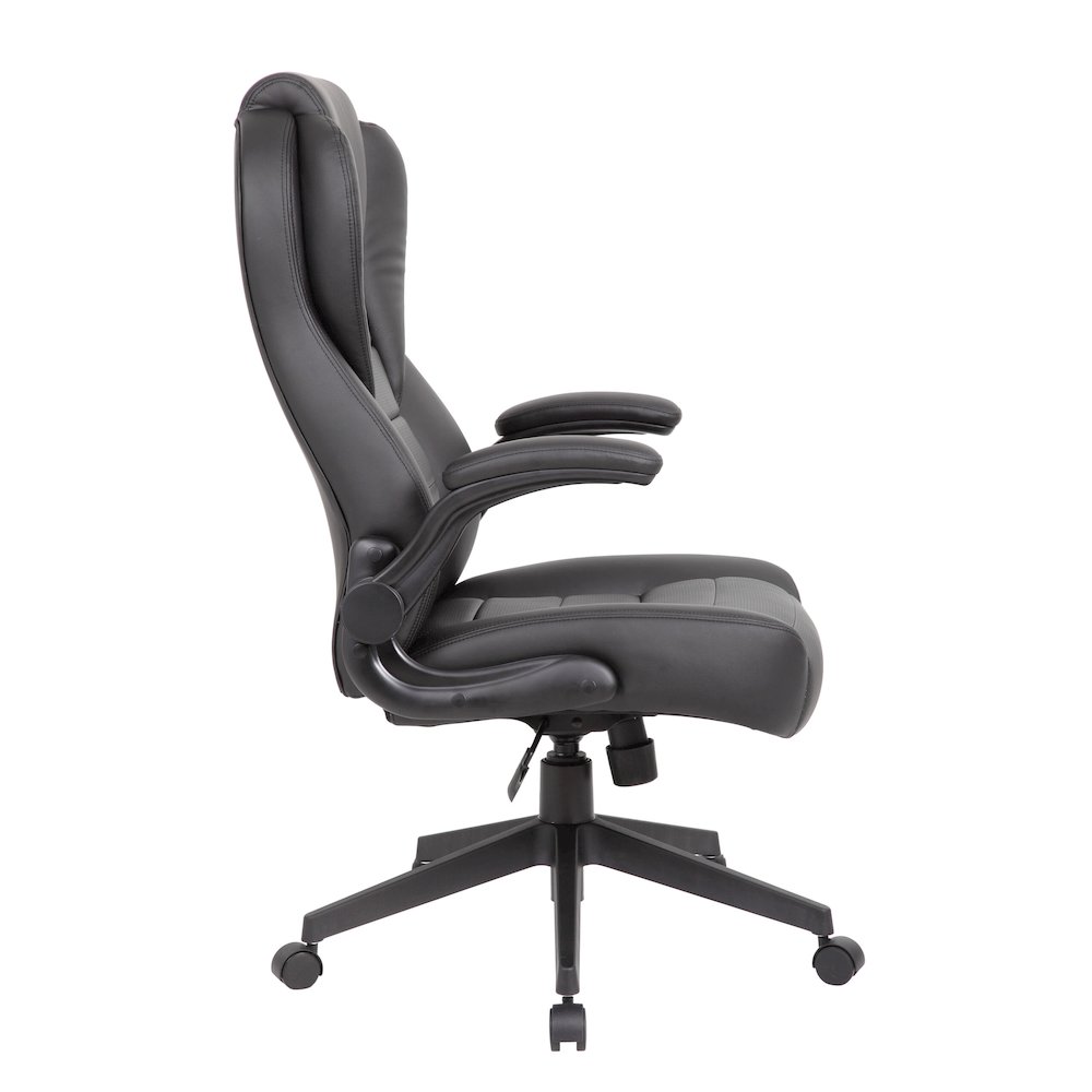 Boss Executive High Back CaressoftPlus Flip Arm Chair. Picture 4
