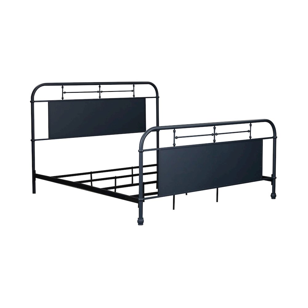 King Metal Bed- Navy. Picture 2