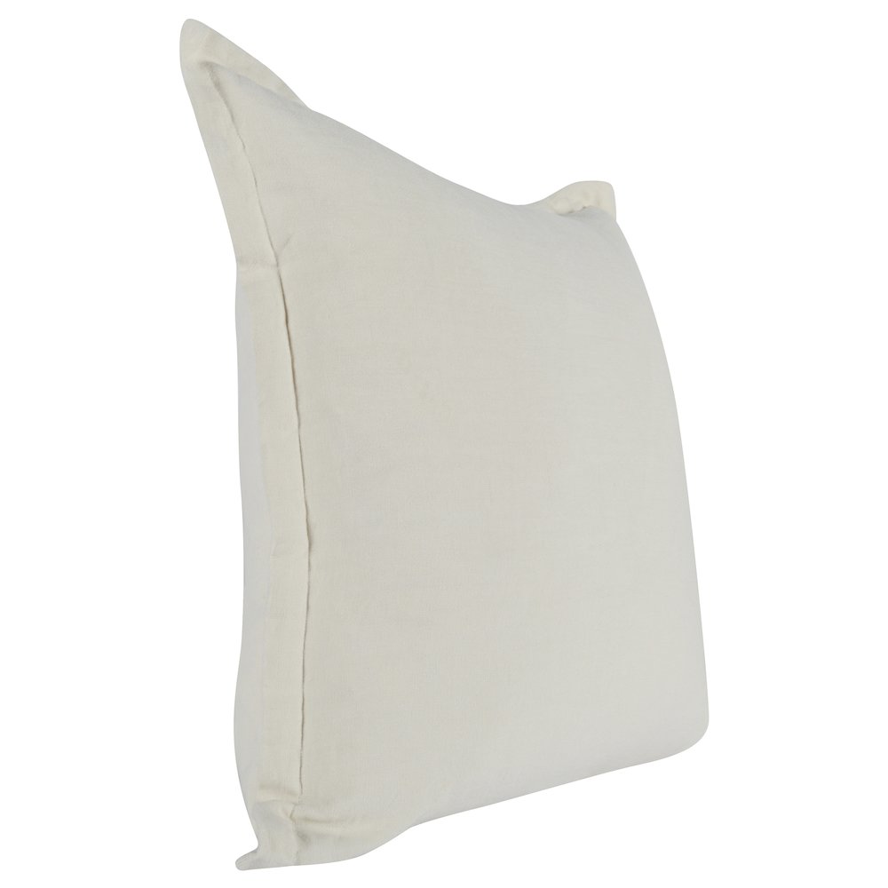 Kosas Home Amy Linen 22-inch Square Throw Pillow, Ivory. Picture 2