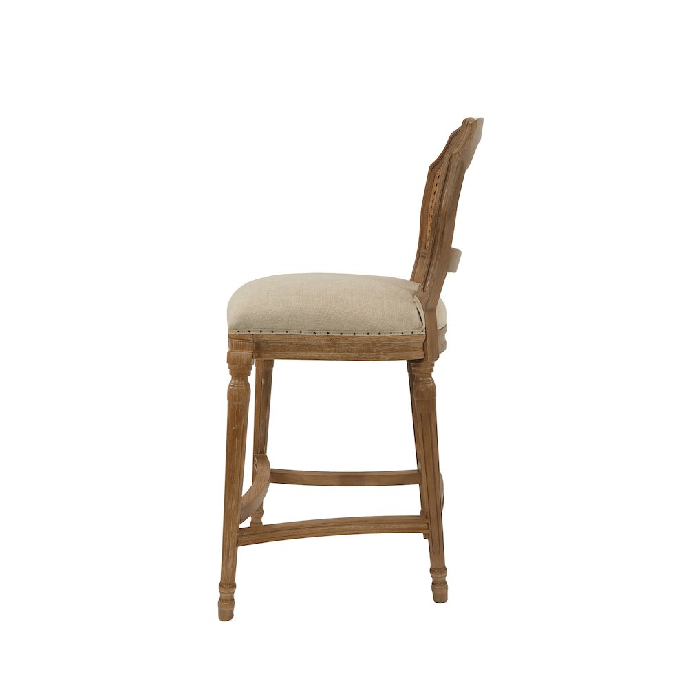 Wilbrandt Hight Back Wood Bar Stool [Weathered Brush Nature]. Picture 6