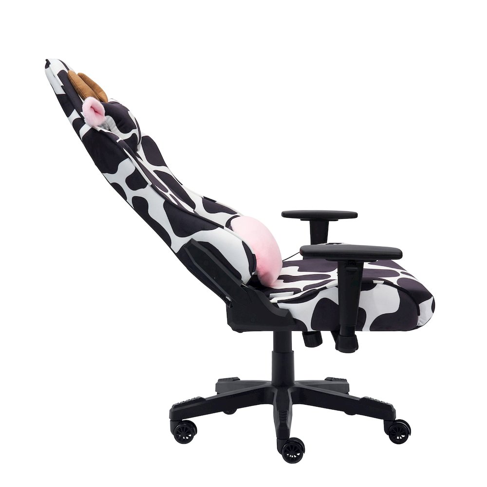 TS85 COW Print LUXX Series Gaming Chair. Picture 3