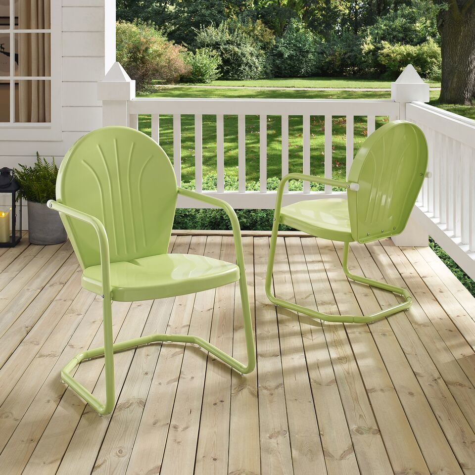 Griffith Outdoor Metal Armchair Key Lime Gloss. Picture 11