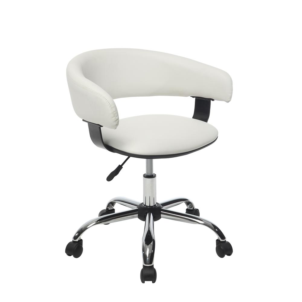 White Gas Lift Desk Chair. Picture 2
