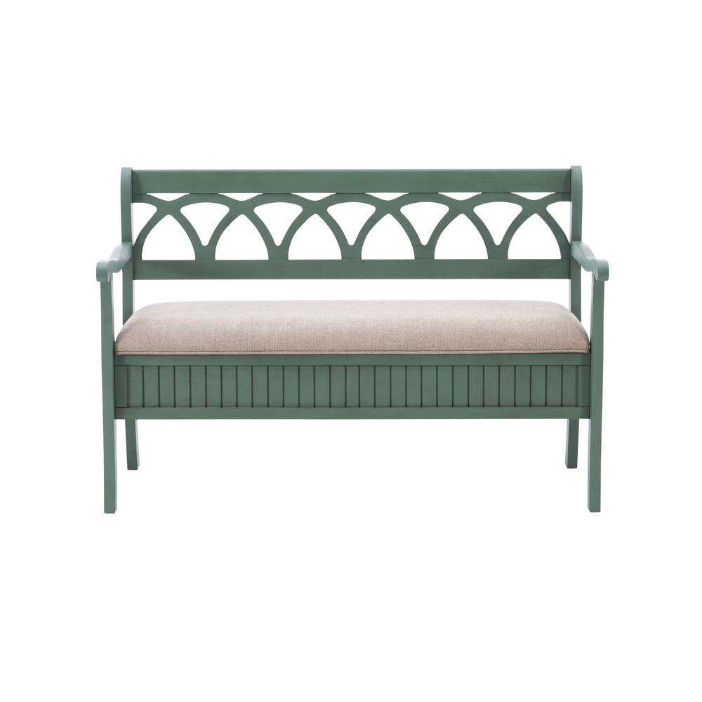 Elliana Storage Bench - Teal. Picture 1