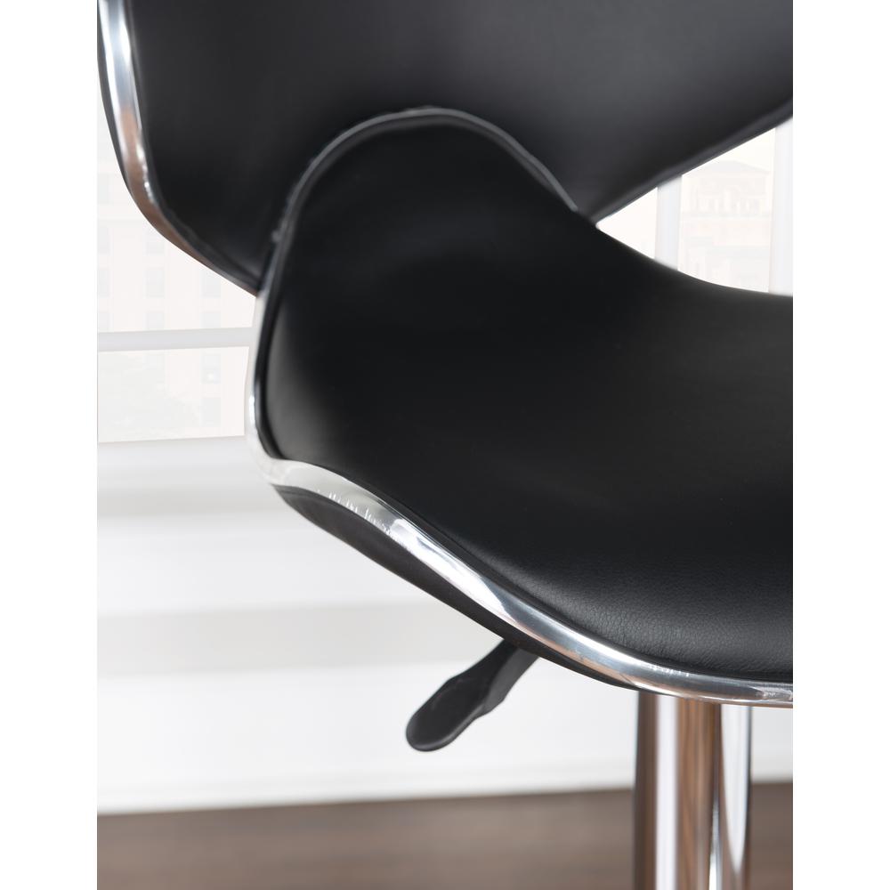Chrome and Black PU Barstool. Picture 10