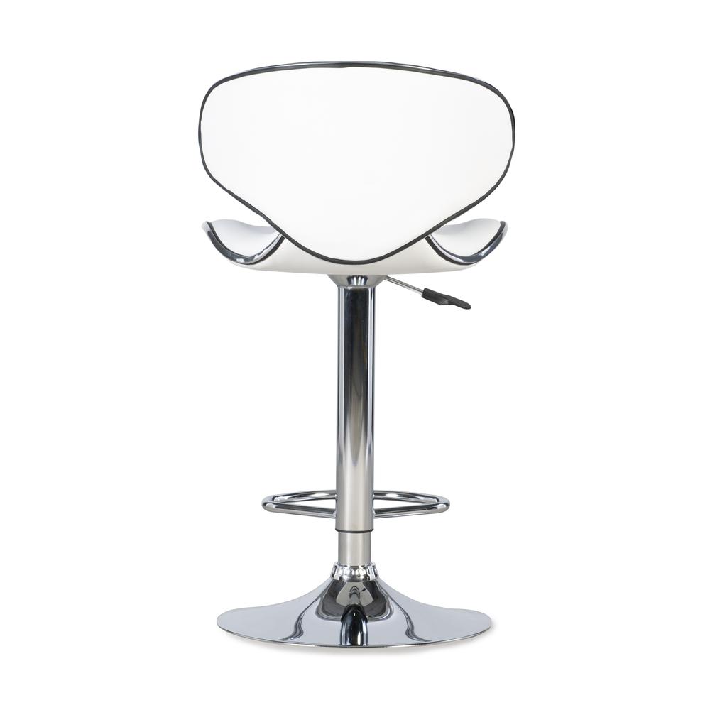 White Adjustable Barstool. Picture 8