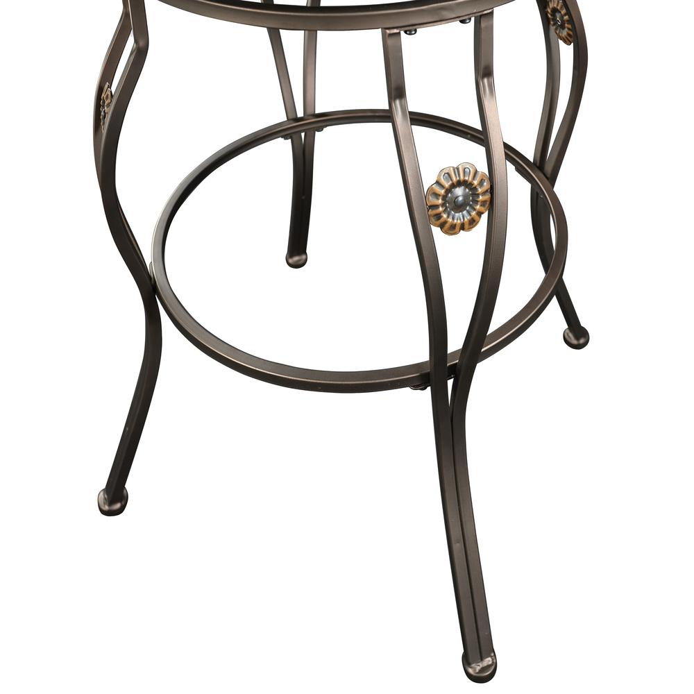 Big & Tall Copper Stamped Back Barstool with Arms. Picture 6