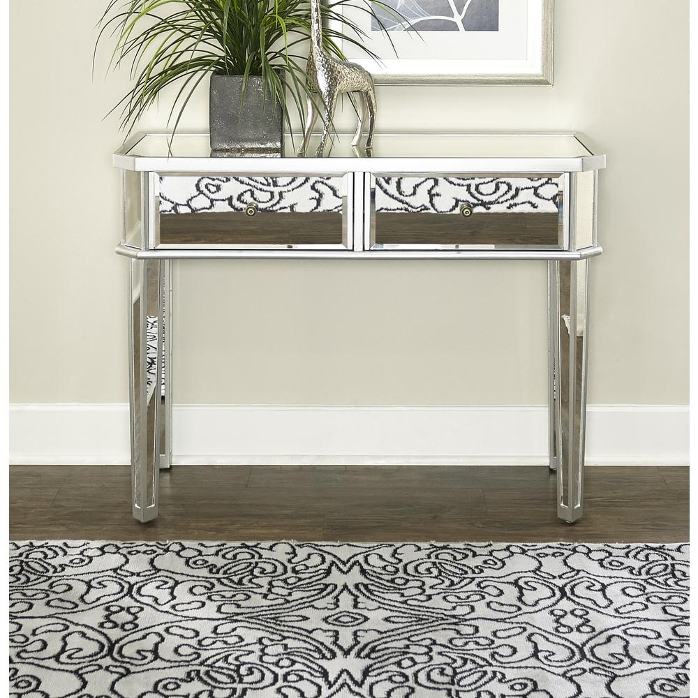 Mirrored Console with "Silver" Wood. Picture 6