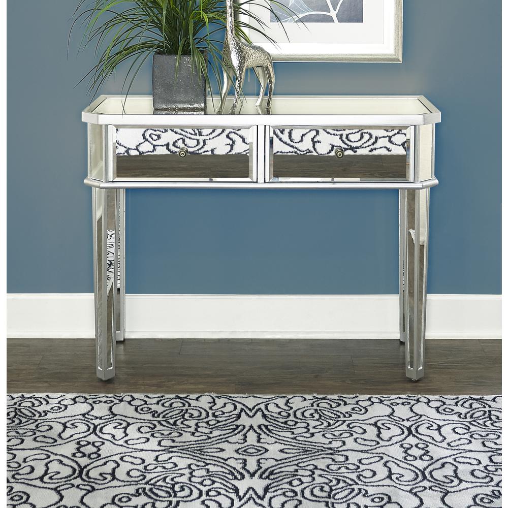 Mirrored Console with "Silver" Wood. Picture 4