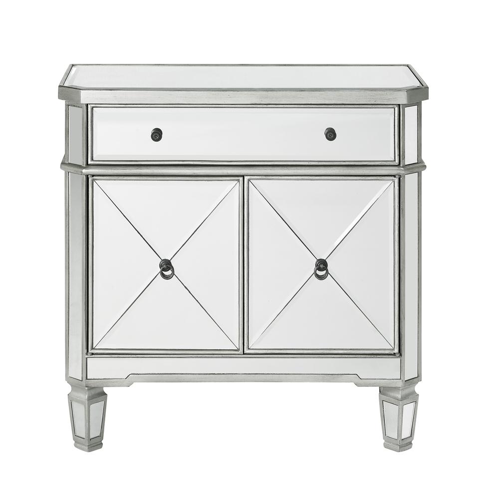 Mirrored 1-Drawer, 2-Door Console. Picture 5
