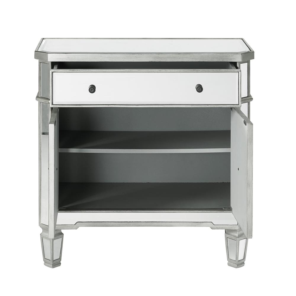 Mirrored 1-Drawer, 2-Door Console. Picture 6