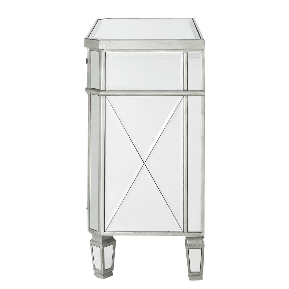 Mirrored 1-Drawer, 2-Door Console. Picture 7