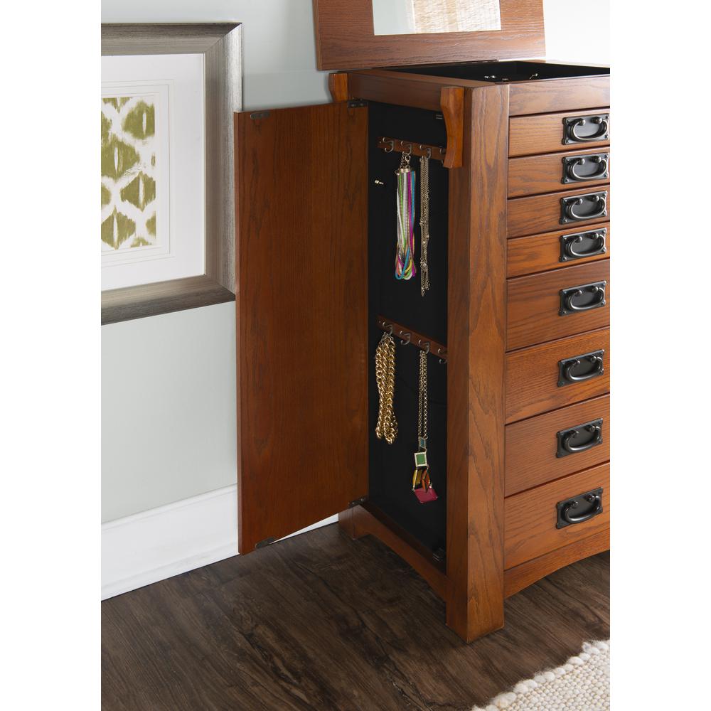 Mission Oak Jewelry Armoire. Picture 13