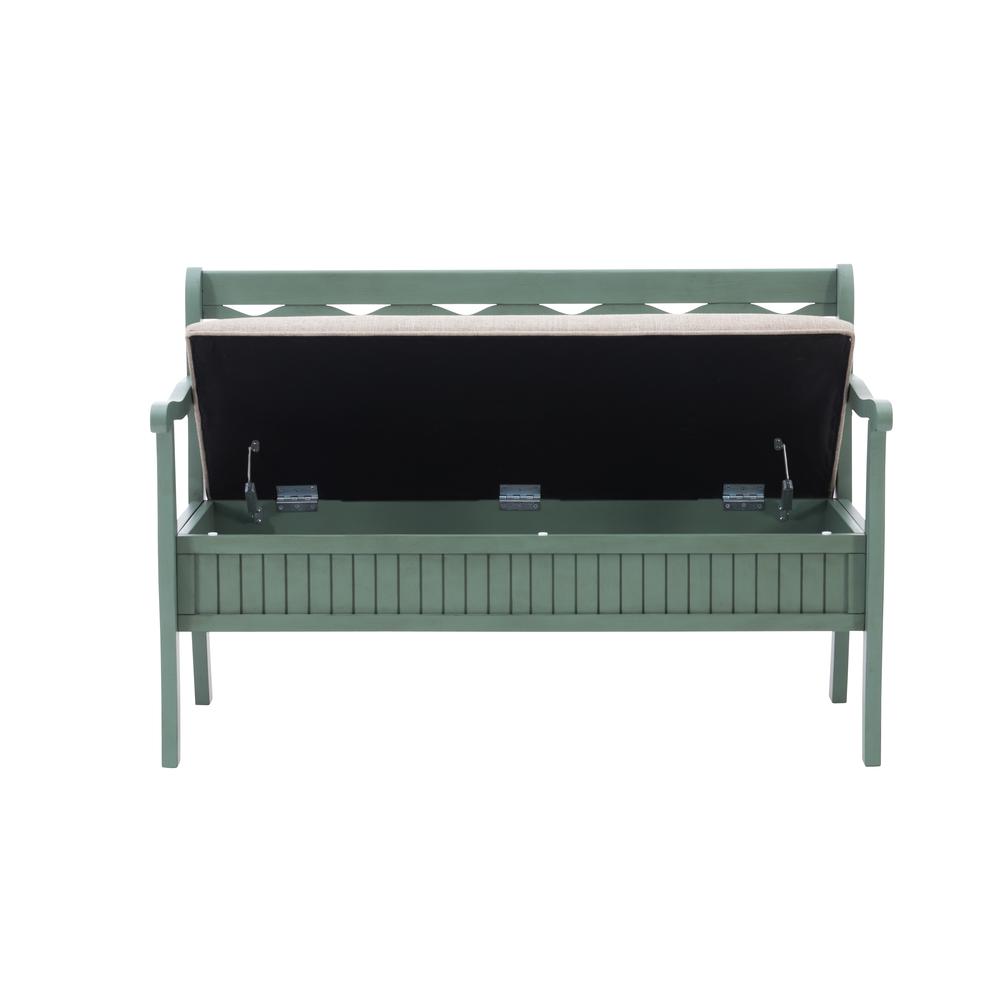 Elliana Storage Bench - Teal. Picture 6