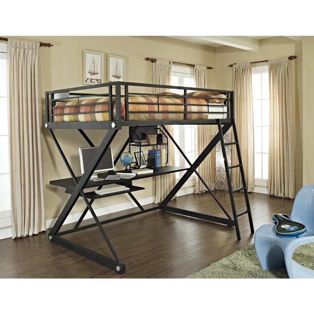 Z-Bedroom Full Size Study Loft Bunk Bed. Picture 2