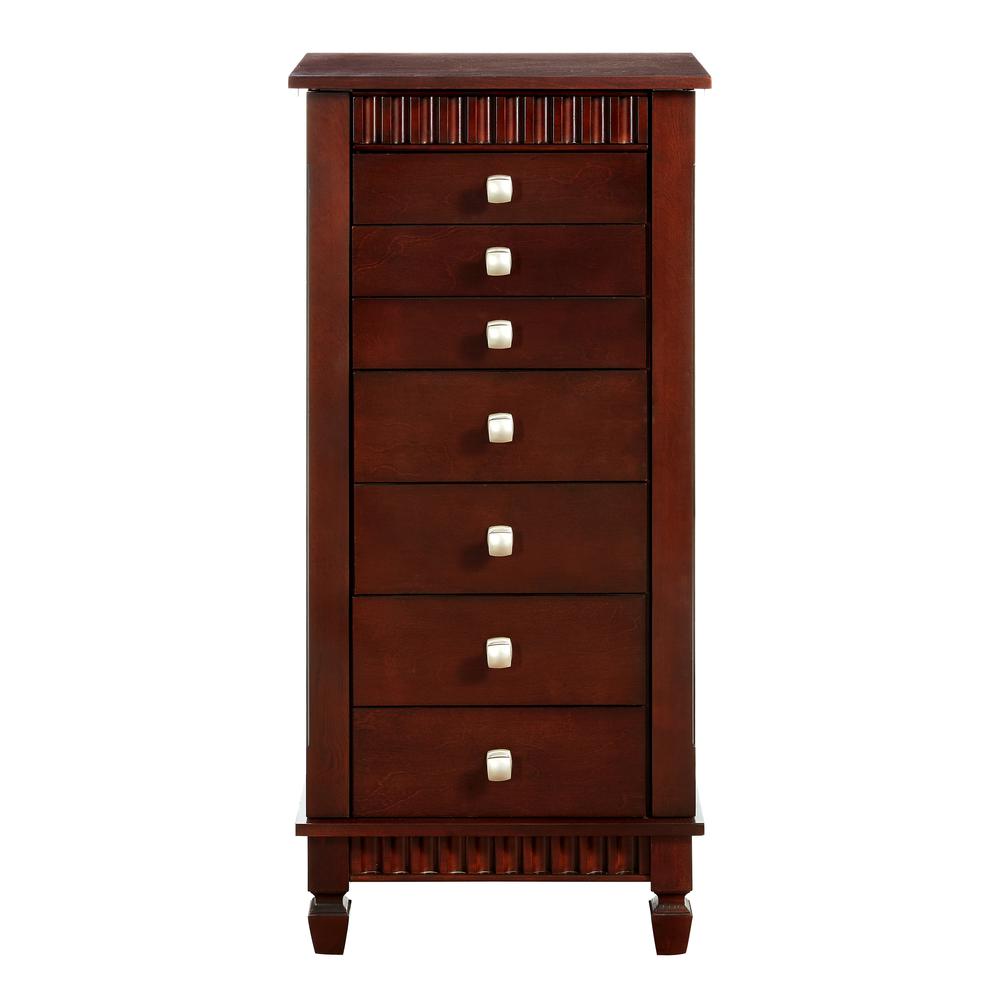 Contemporary Merlot Jewelry Armoire. Picture 1