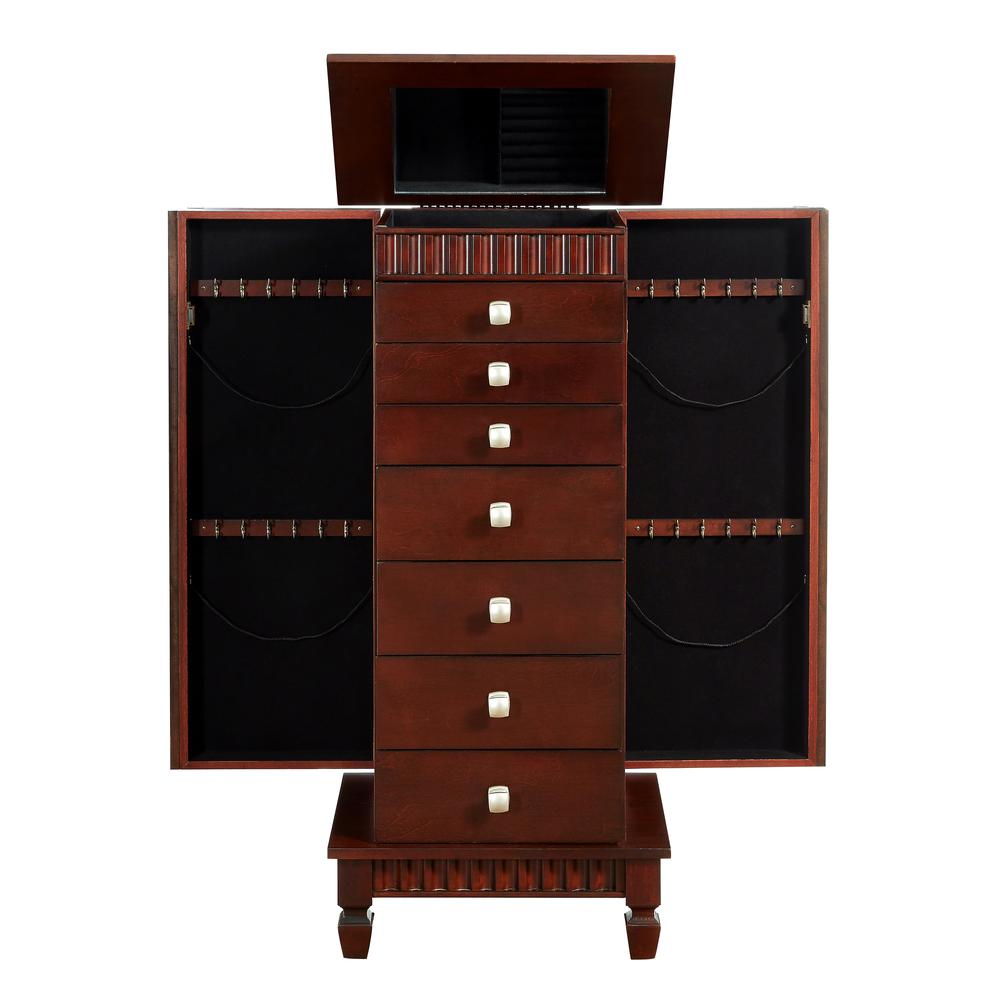 Contemporary Merlot Jewelry Armoire. Picture 3