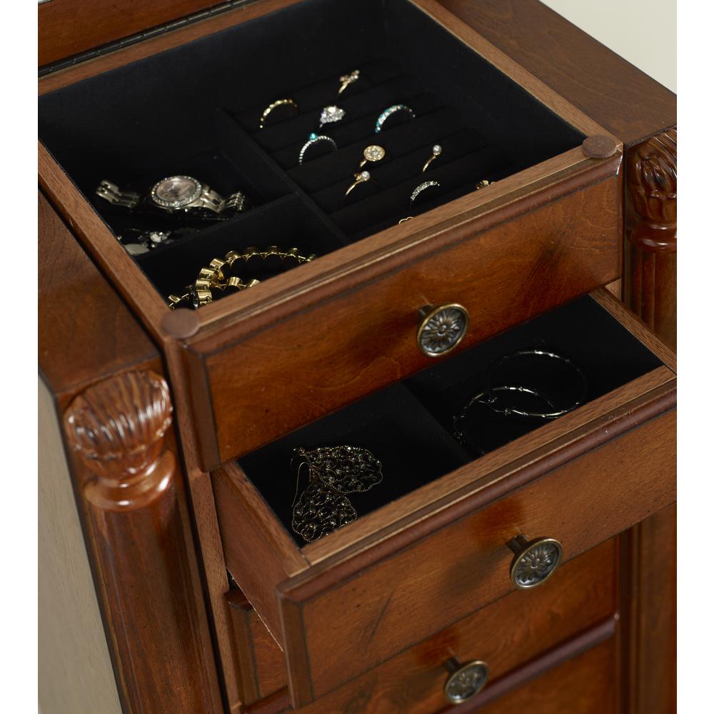 Deep Cherry Jewelry Armoire. Picture 4