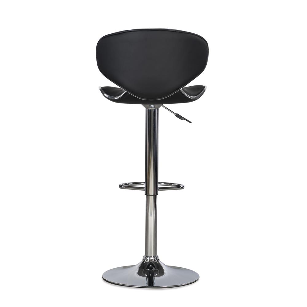 Chrome and Black PU Barstool. Picture 3