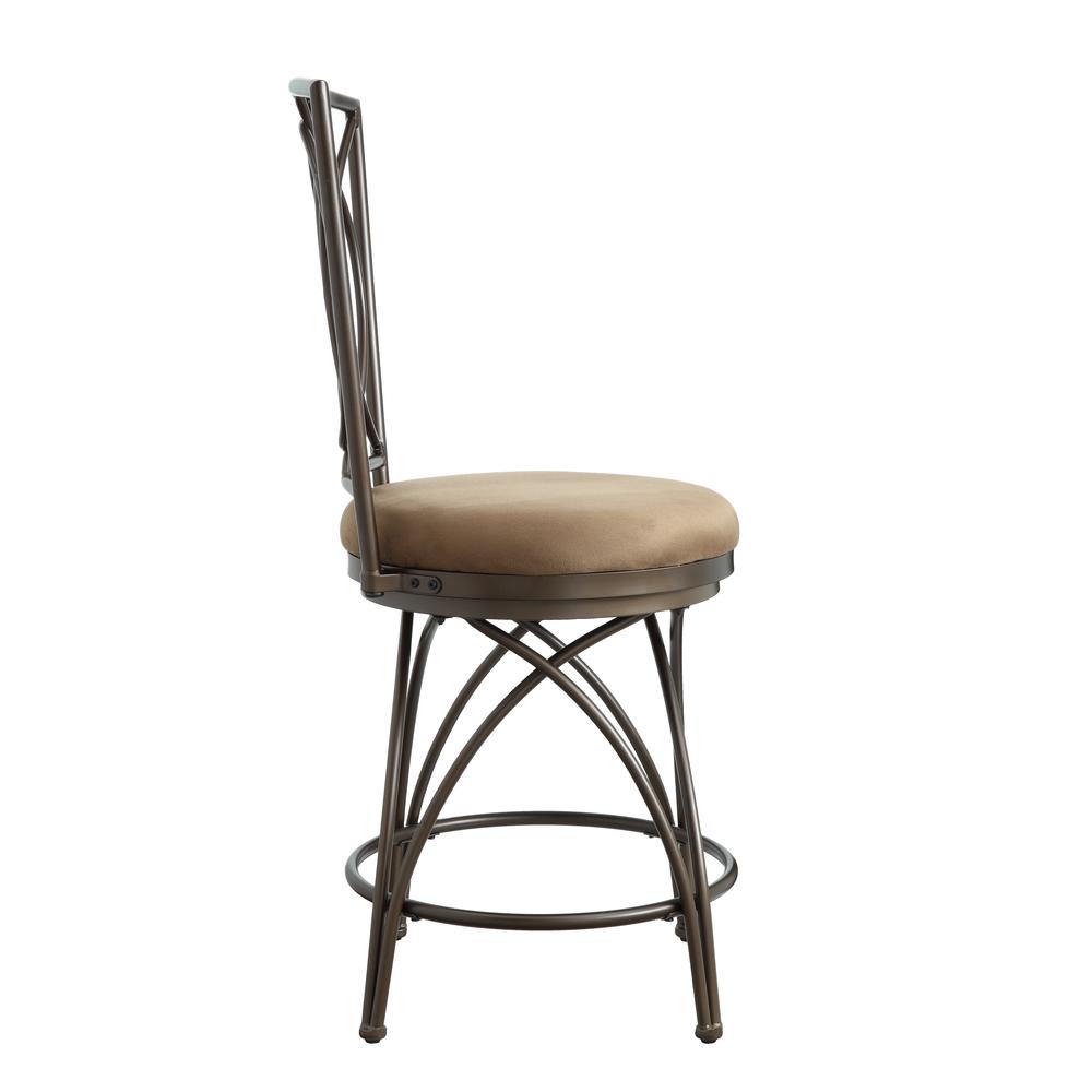 Big and Tall Metal Crossed Legs Counter Stool. Picture 5