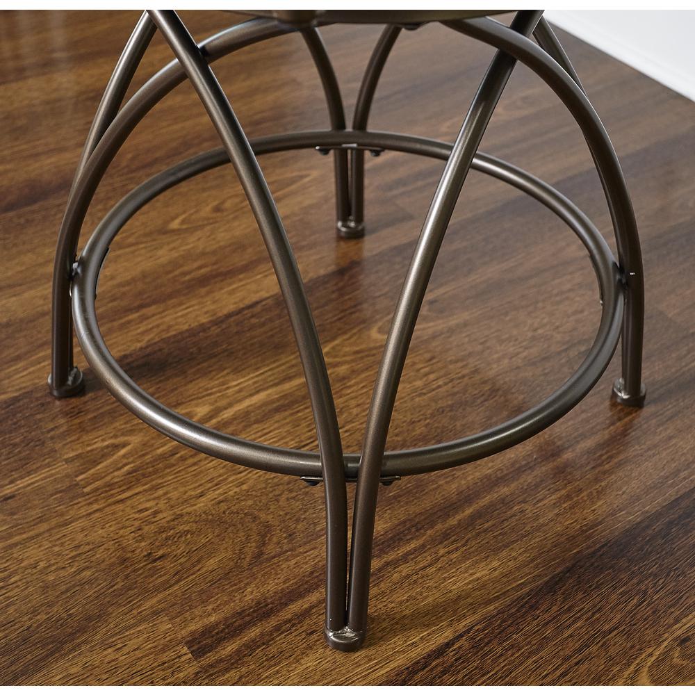 Big and Tall Metal Crossed Legs Counter Stool. Picture 7