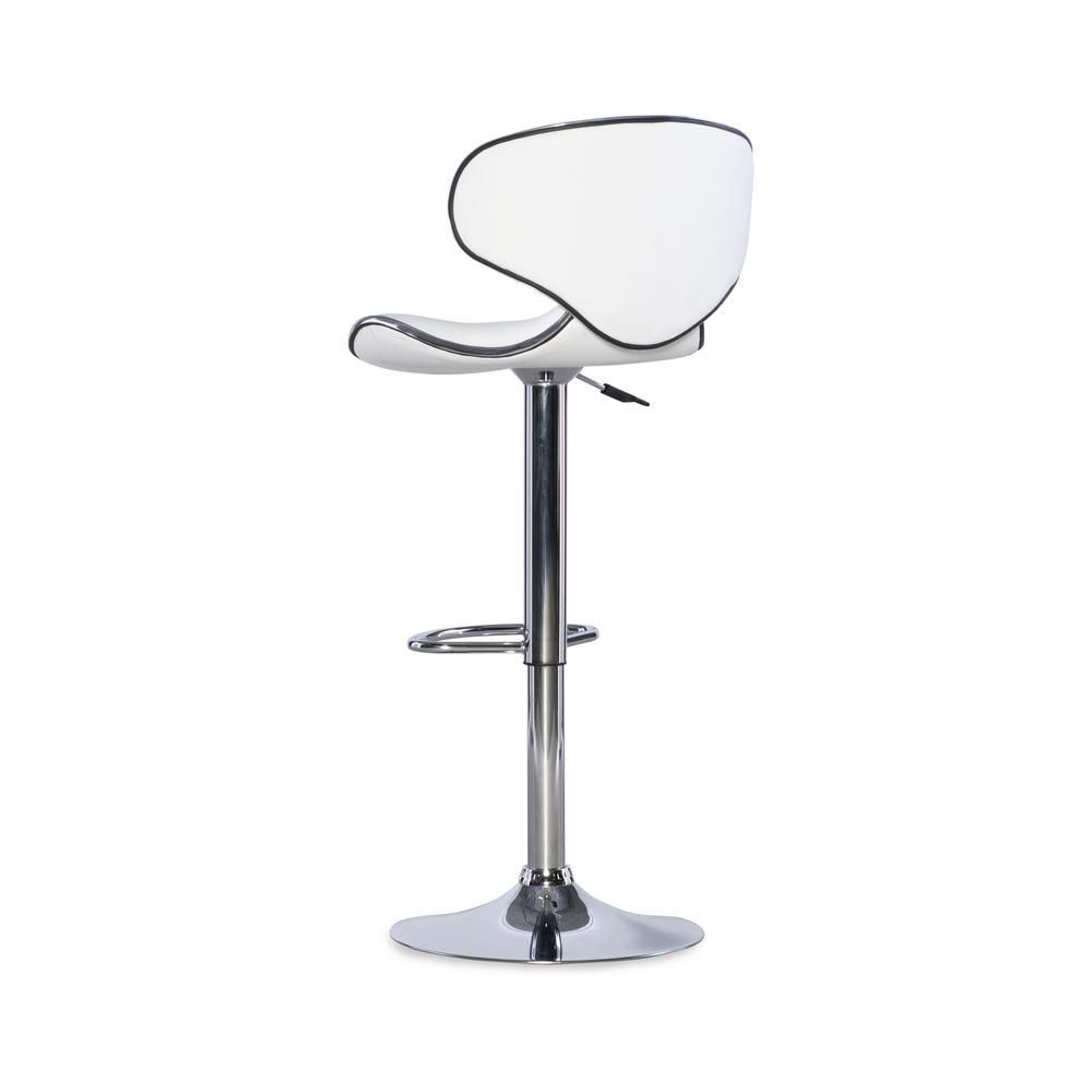 White Adjustable Barstool. Picture 5