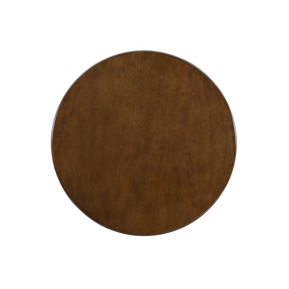 Hazelnut Round Table with shelf. Picture 3