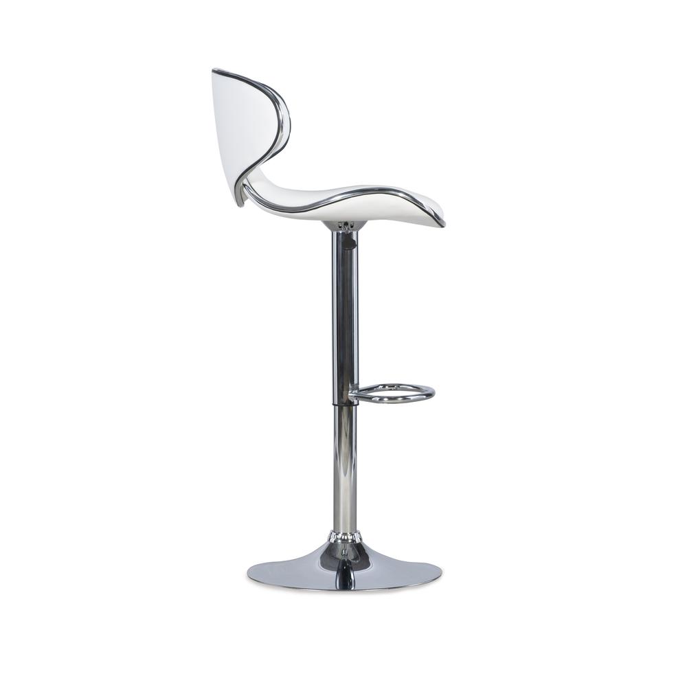 White Adjustable Barstool. Picture 3