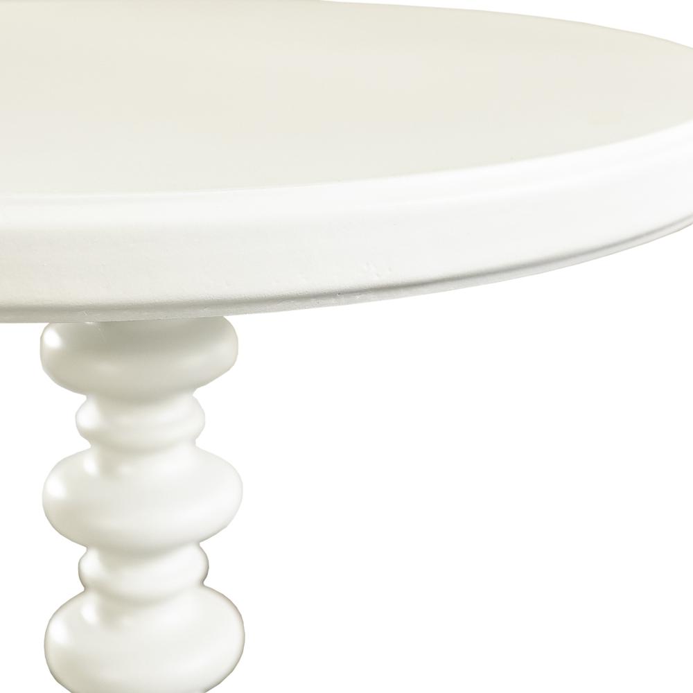 White Round Spindle Table. Picture 2