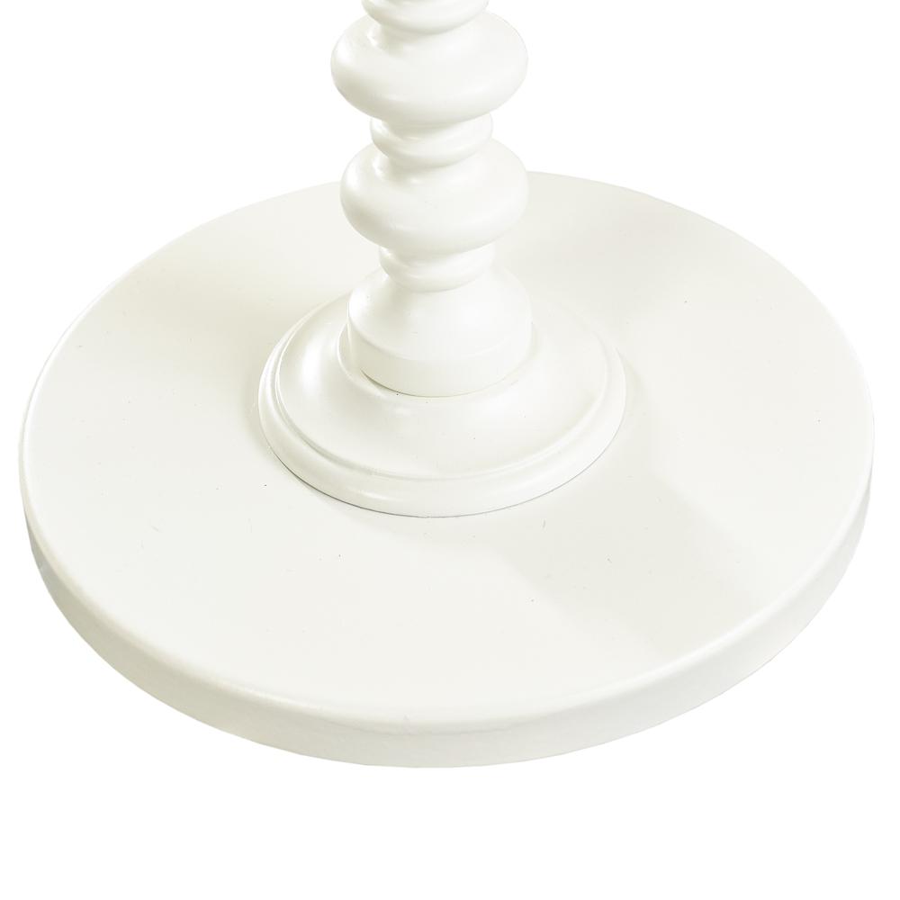 White Round Spindle Table. Picture 4