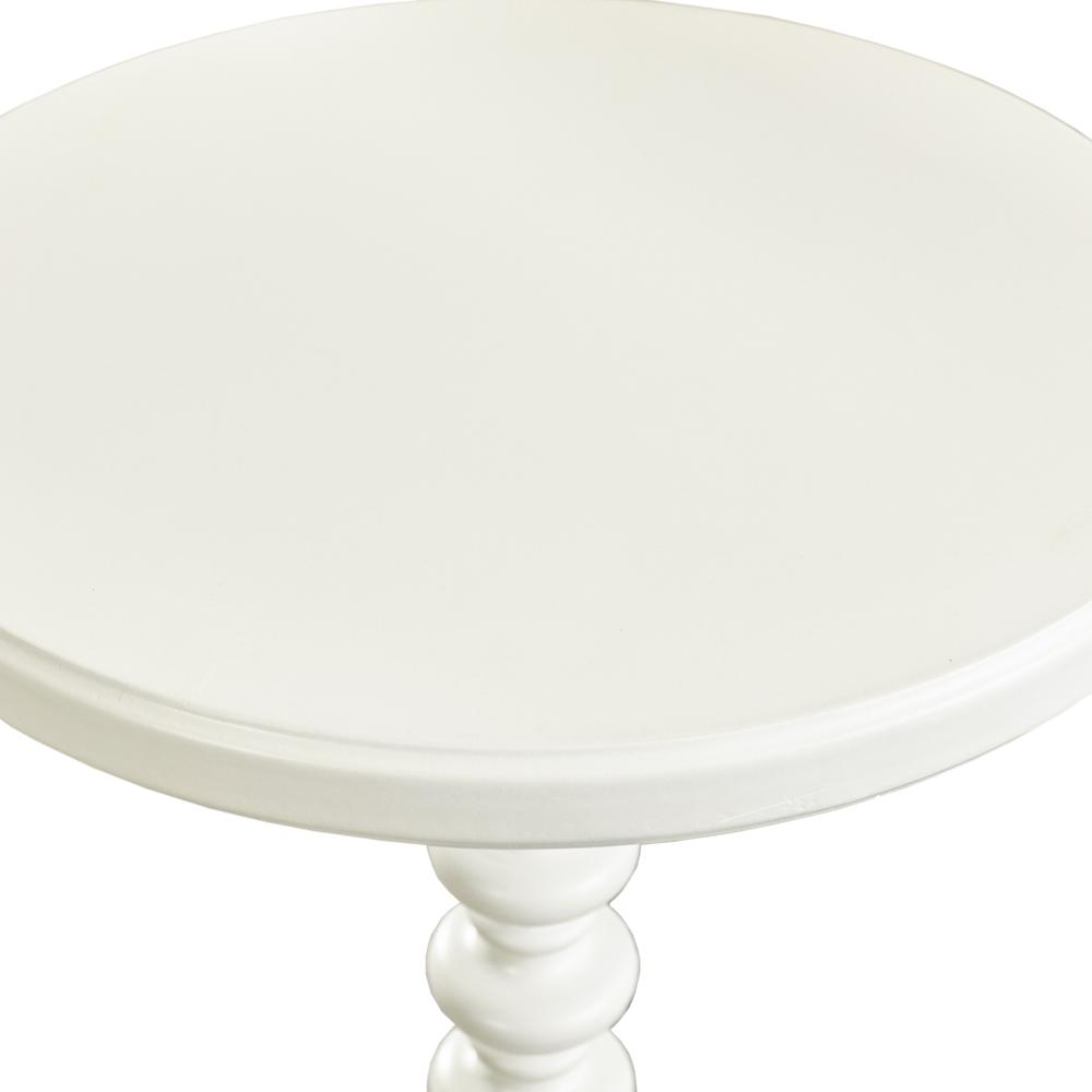 White Round Spindle Table. Picture 8