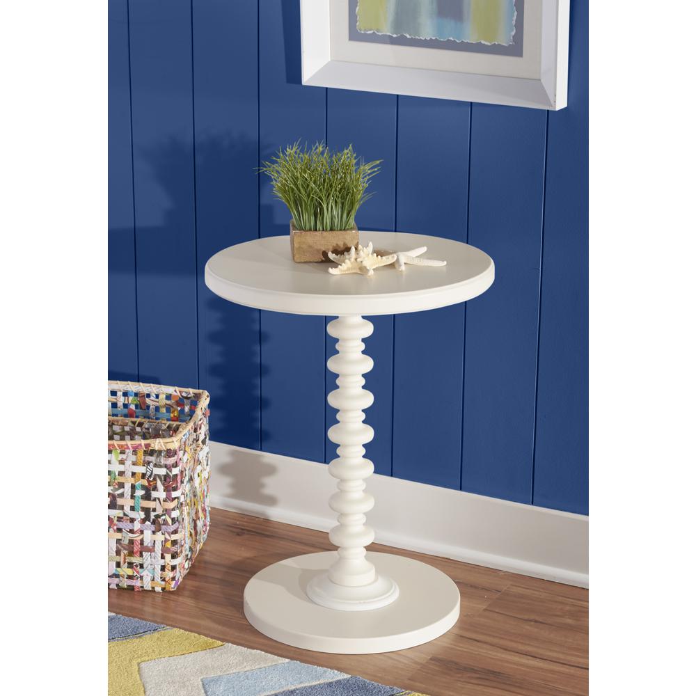 White Round Spindle Table. Picture 9